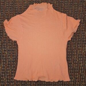 NWOT Free People‎ Movement Madeline Baby Tee Shirt in Peach Orange Sz XS/S